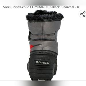 Sorel unisex child commander black  charcoal